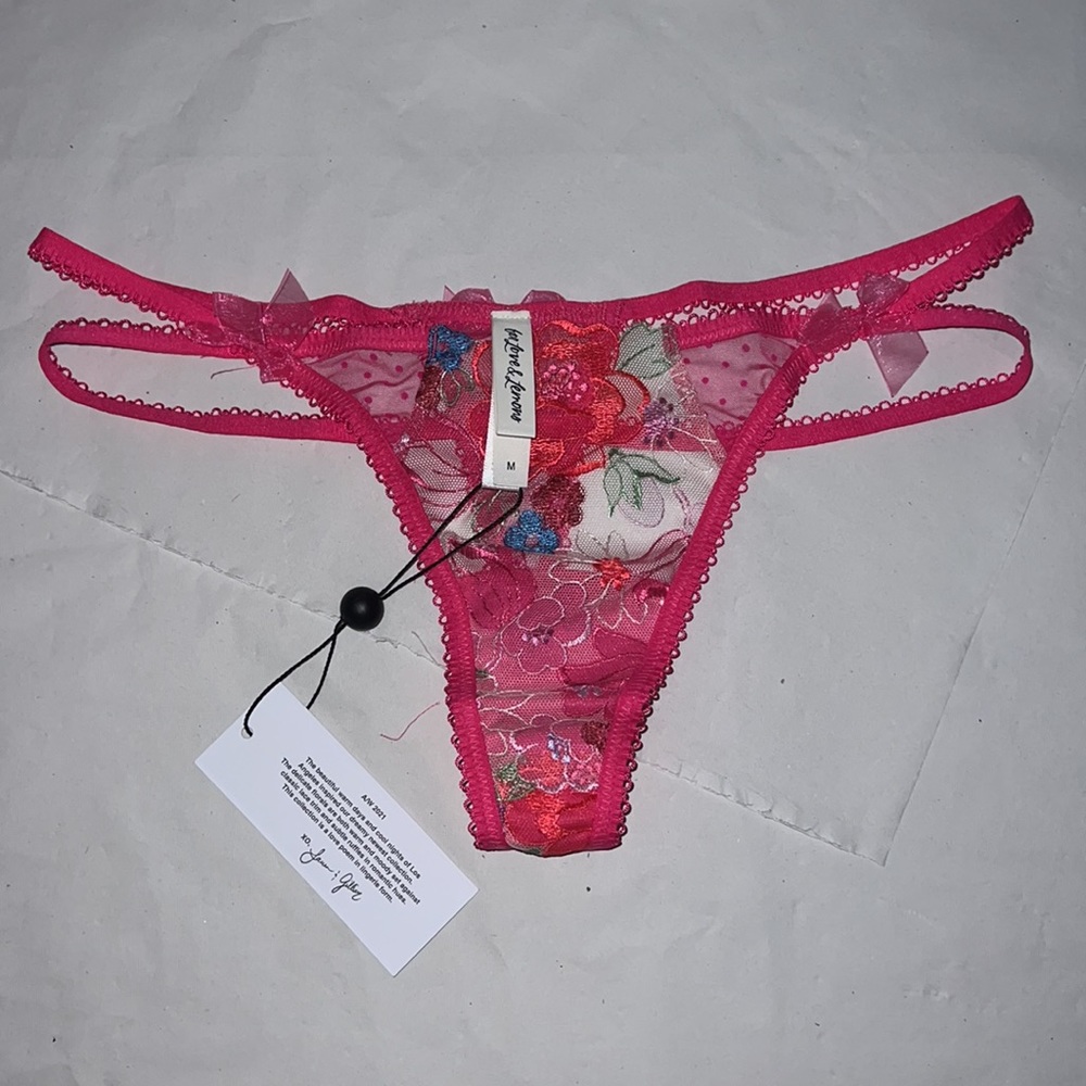 (M) For Love And Lemons Luella Thong Underwear Panty